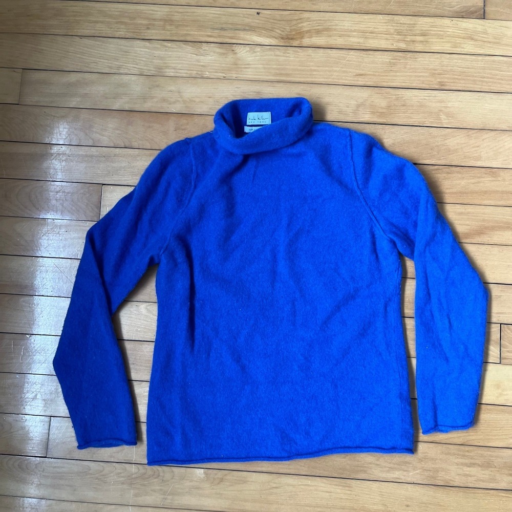 Classic Blue Turtleneck Sweater